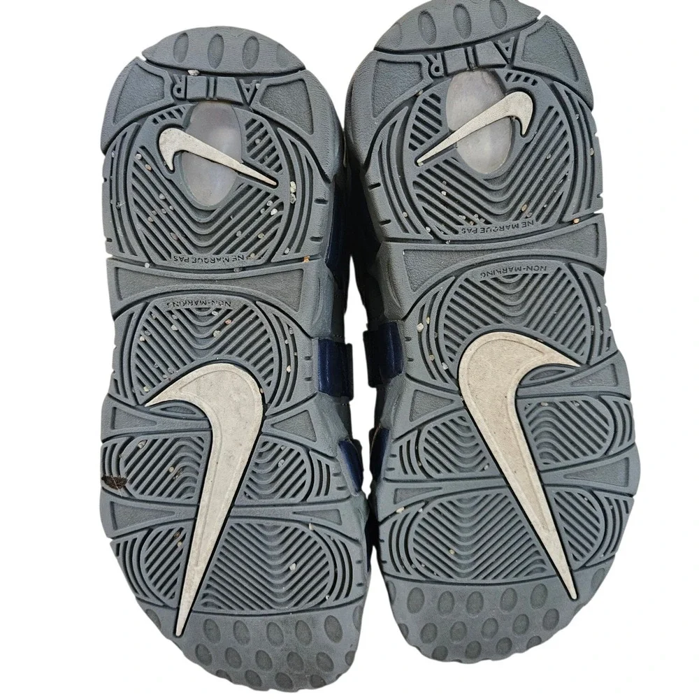 Size 6.5 (Big Boys)-Nike Air More Uptempo Cool Grey/‎ White Midnight Navy